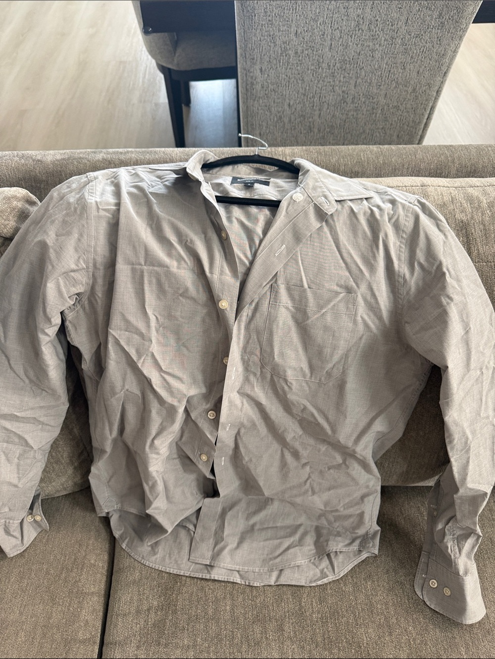 Bonobos Light Gray Long-Sleeve Button-Up Shirt